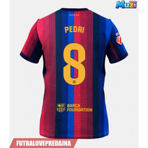 Lacne Muži Futbalové dres Barcelona Pedri Gonzalez #8 2026-27 Krátky Rukáv - Domáci